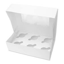 6 STD Cupcake Box + Insert (3' High - Most Commonly Sold in 4' High) (Single)