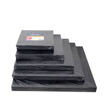 10" Black Square Masonite Board 5mm (Single)