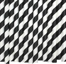 Paper Straws (6mm/Black/White) (2000)