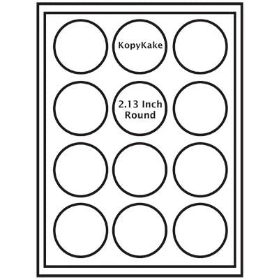 2.13inch Round Edible Image Sheets (Kopycake) (12 Units Per Pack)