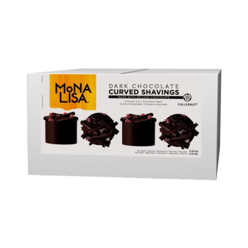 Mona Lisa Dark Chocolate Curved Shavings 2.5kg