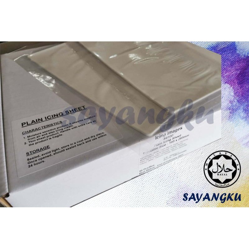 Jamaree Plain Icing Sheet A4 (50 Sheets Per Box)