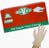 Vinyl Gloves Small Lightly Powdered