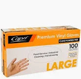 Vinyl Gloves Large Powder Free
