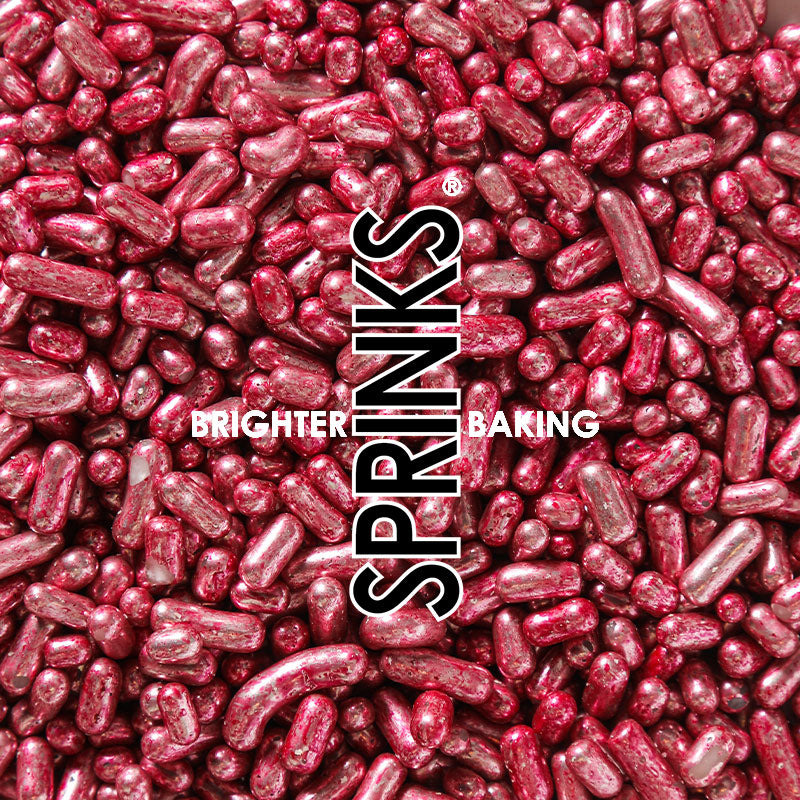 500g METALLIC PINK Jimmies 1mm
