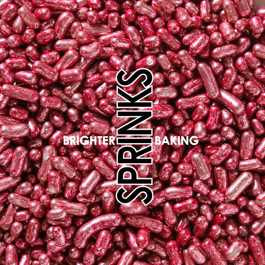 500g METALLIC PINK Jimmies 1mm