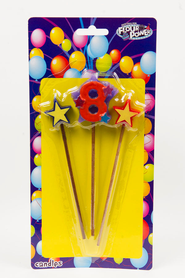 #8 Star Pick Candle (Box of 6 Packets)