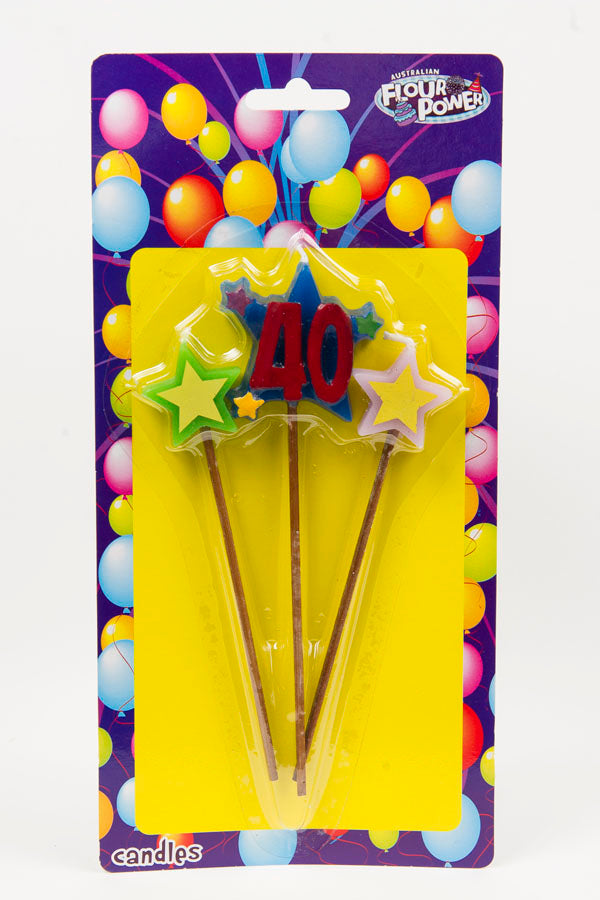 #40 Star Pick Candle (Box of 6 Packets)
