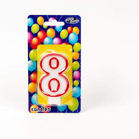 #8 Red Candle (Box of 6pkts)