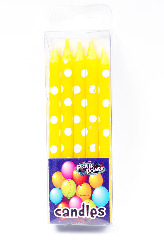 Polkadot Candle - Yellow (Single Packet)