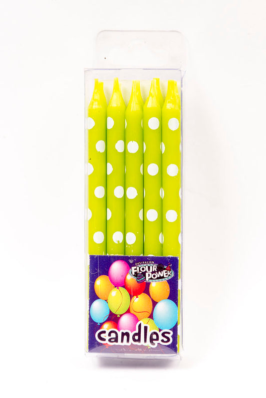 Polkadot Candle - Green (Single Packet)