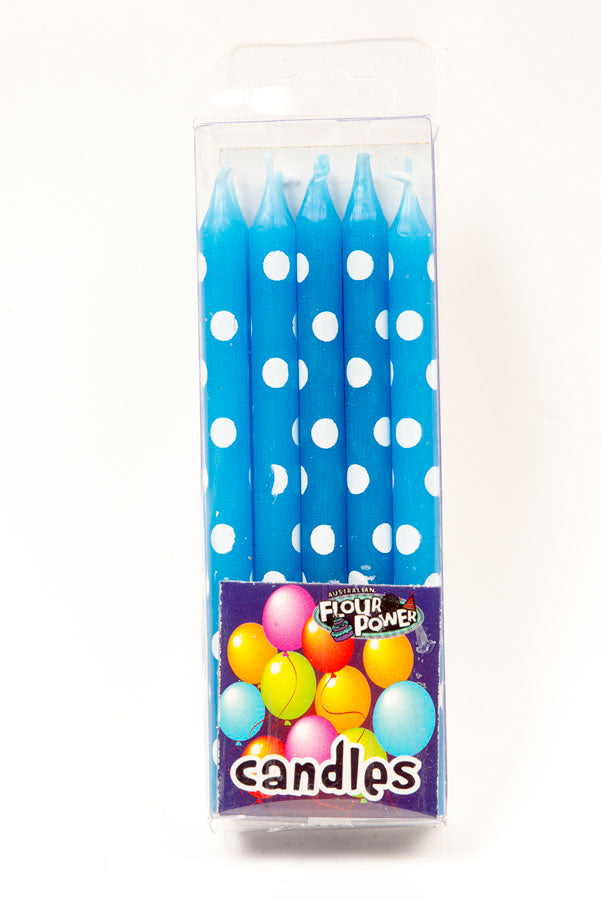Polkadot Candle - Blue (Box of 12 Packets)
