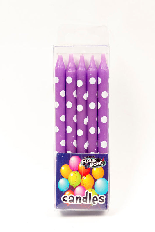 Polkadot Candle - Purple (Single Packet)