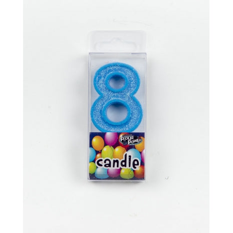 #8 Mini Number Candle - Blue (12pcs)