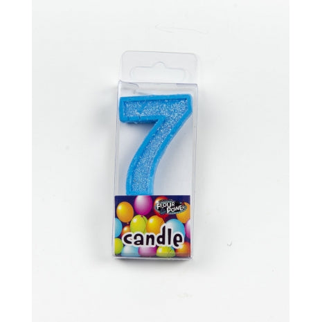 #7 Mini Number Candle - Blue (12pcs)
