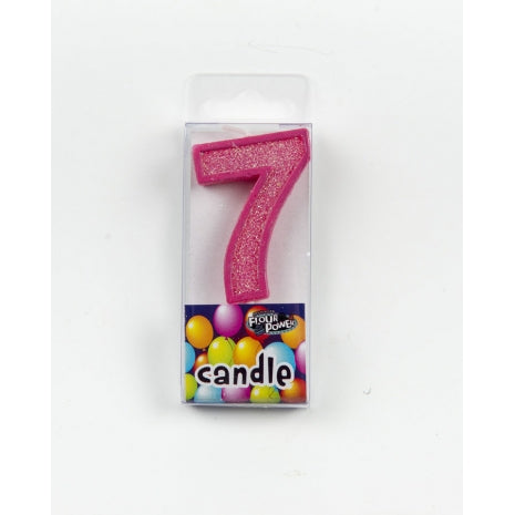 #7 Mini Number Candle - Pink (12pcs)