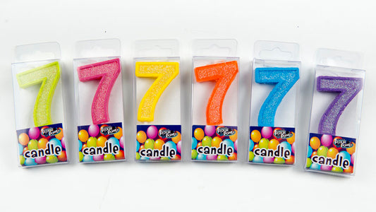 #7 Mini Number Candle - Assorted Colours (12pcs)