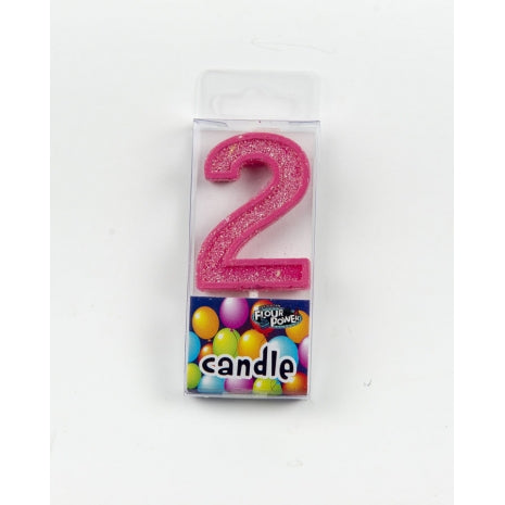 #2 Mini Number Candle - Pink (12pcs)