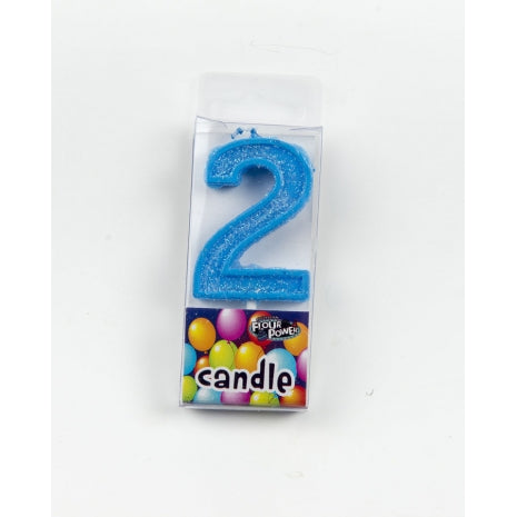 #2 Mini Number Candle - Blue (12pcs)