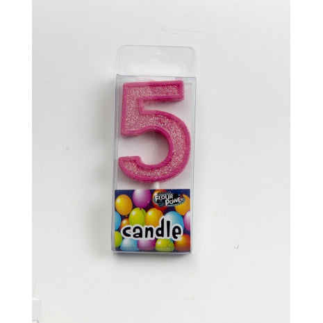 #5 Mini Number Candle - Pink (12pcs)