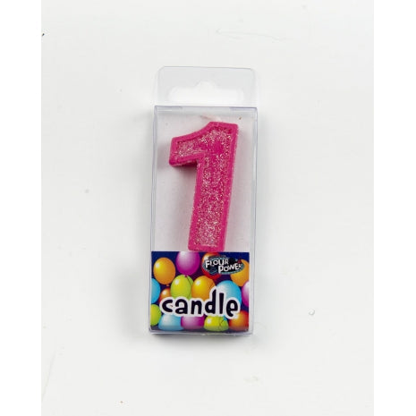 #1 Mini Number Candle - Pink (12pcs)