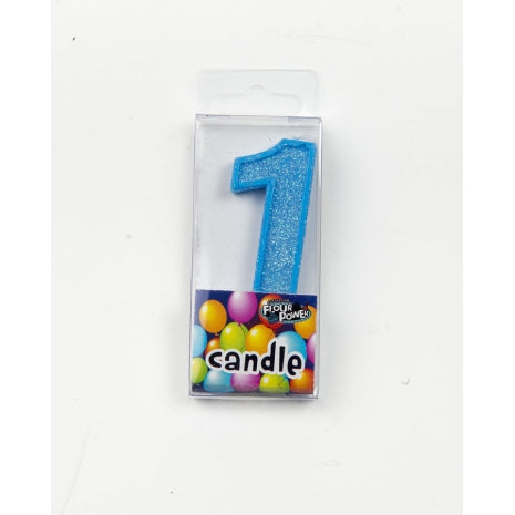 #1 Mini Number Candle - Blue (12pcs)