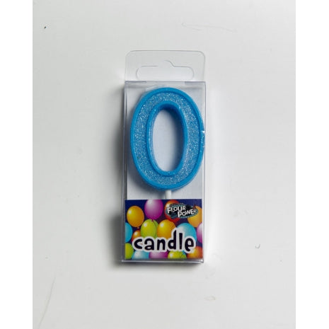 #0 Mini Number Candle- Blue (12pcs)