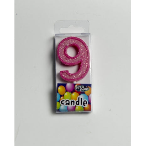#9 Mini Number Candle - Pink (12pcs)