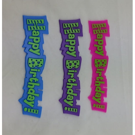 Cake Plaque Happy Birthday  (Assorted)