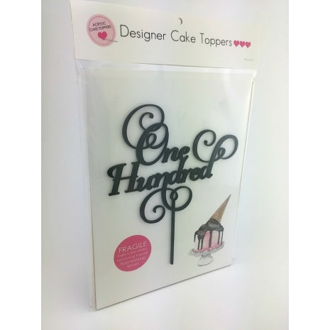 One Hundred Script Black Acrylic