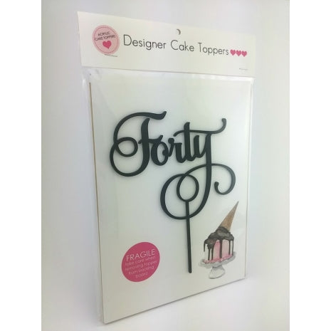 Forty Script Black Acrylic
