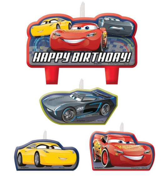 Cars 4 Piece Candle Set