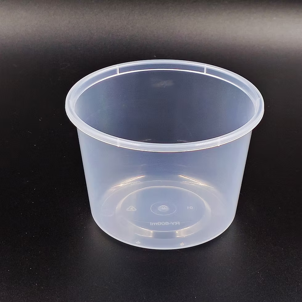600ml Plastic Round Container (Box of 500)