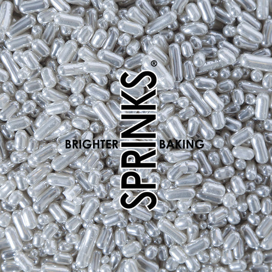 500g METALLIC SILVER Jimmies 1mm