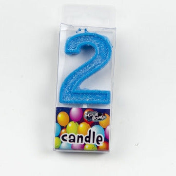 #2 Mini Number Candle - Blue (12pcs)