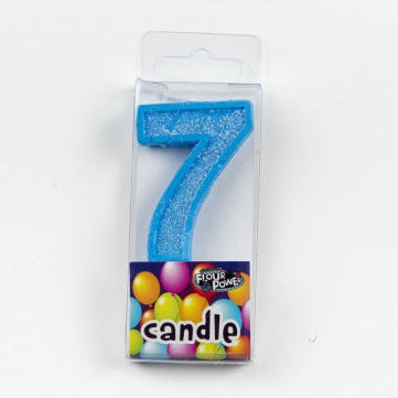 #7 Mini Number Candle - Blue (12pcs)