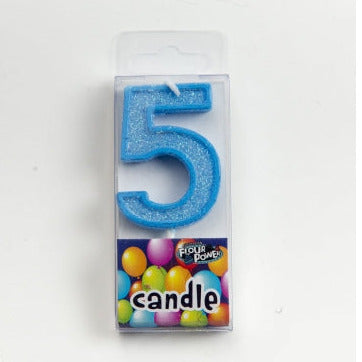 #5 Mini Number Candle - Blue (12pcs)