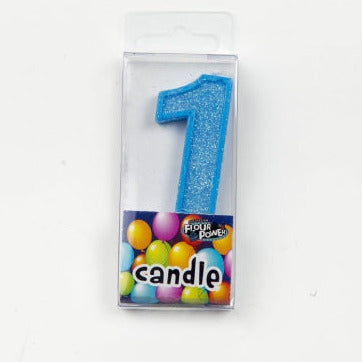 #1 Mini Number Candle - Blue (12pcs)