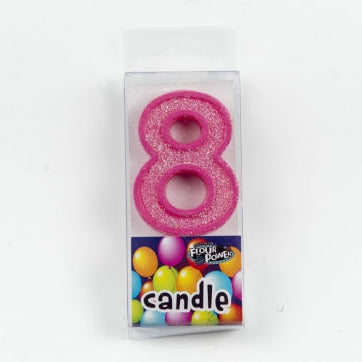 #8 Mini Number Candle - Pink (12pcs)