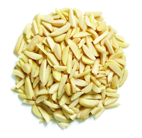 Slivered Blanched Almonds (10kg Box, Almond Co) (BLSL10c)