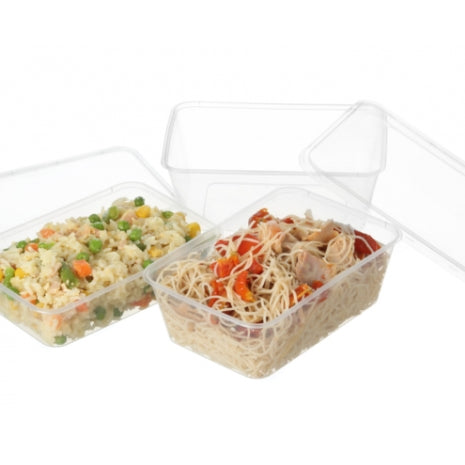 Genfac Rectangular Container with lid - 750ml (50 pack)