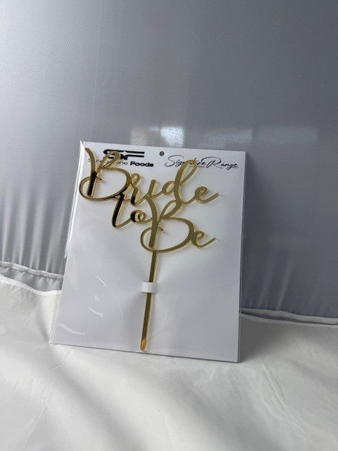 Bride to Be Script Gold