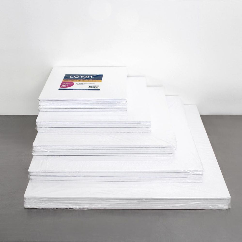 9" White Square Masonite Board 5mm