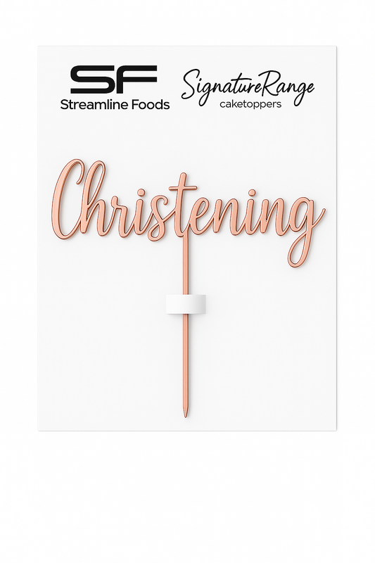 Christening Script Rose Gold