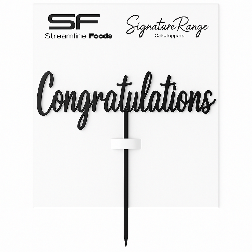 Congratulations Script Black – Streamline Foods