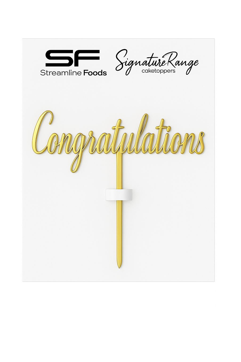 Congratulations Script Gold (Small) – Streamline Foods