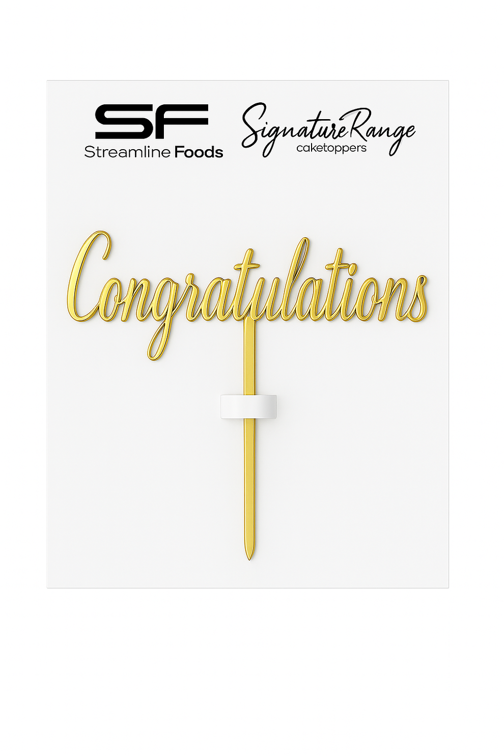 Congratulations Script Gold (Small) – Streamline Foods