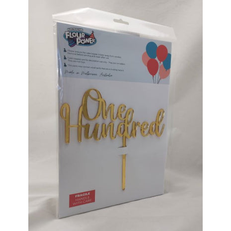 One Hundred Script Gold Mirror