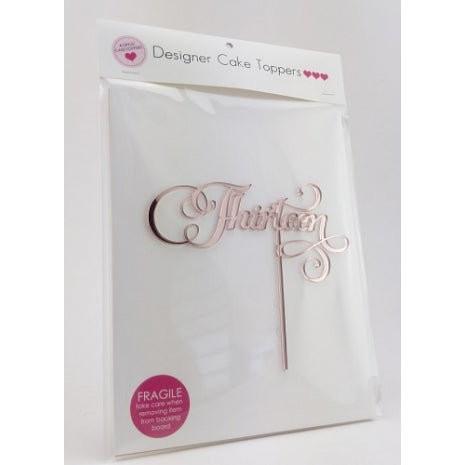Thirteen Script - Rose Gold Mirror Topper