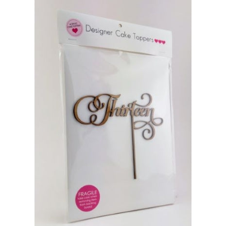 Thirteen Script - Wood Mirror Topper